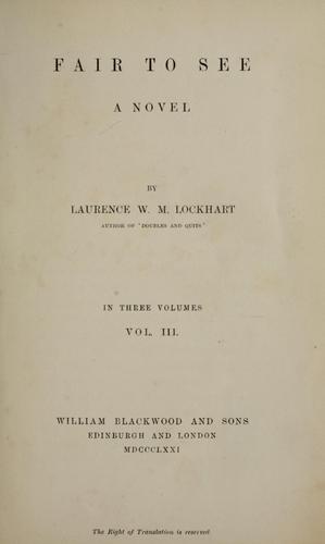Cover for Fair to see
