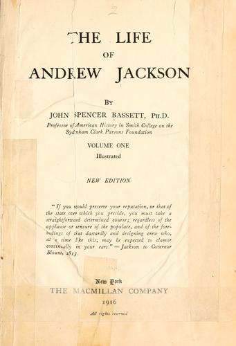 Cover for The life of Andrew Jackson
