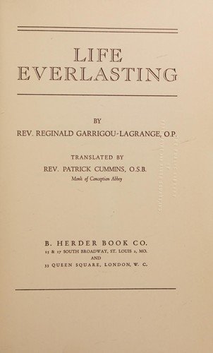 Cover for Life everlasting