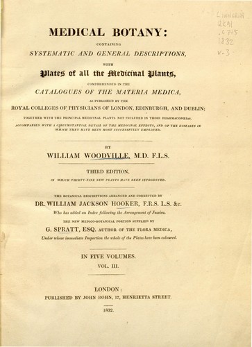 Cover for Medical botany