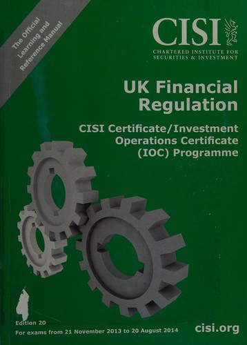 Cover for Uk financial regulation