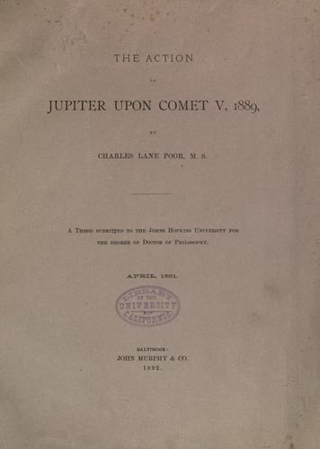 Cover for The action of Jupitor upon Comet V, 1889.