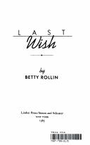 Cover for Last wish