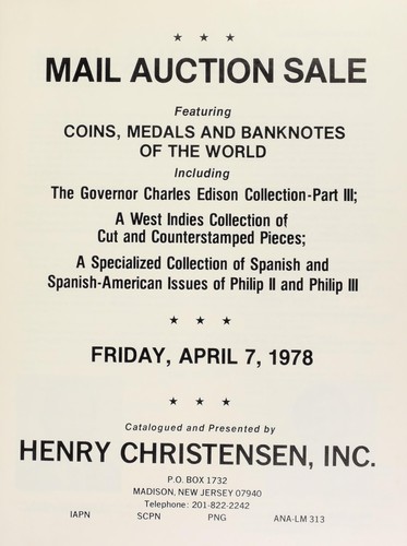 Cover for Mail auction sale