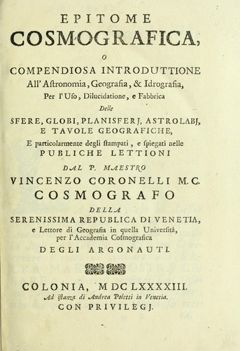 Cover for Epitome cosmografica