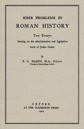 Cover for Some Problems in Roman History