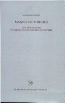 Cover for Marius Victorinus: zur Philosophie in seinen theologischen Schriften