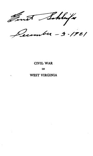 Cover for Civil War in West Virginia
