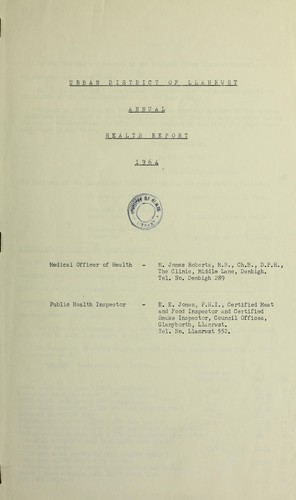 Cover for [Report 1964]