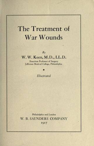 Cover for The treatment of war wounds