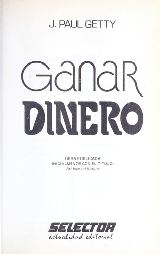 Cover for Ganar Dinero