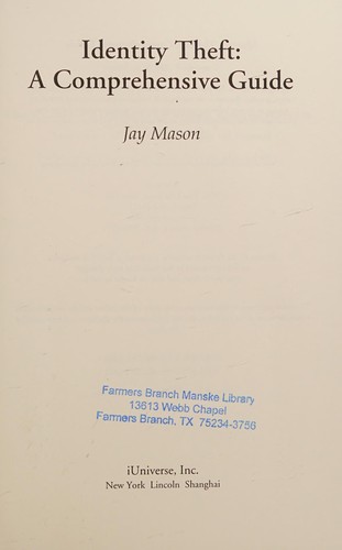 Cover for Identity theft