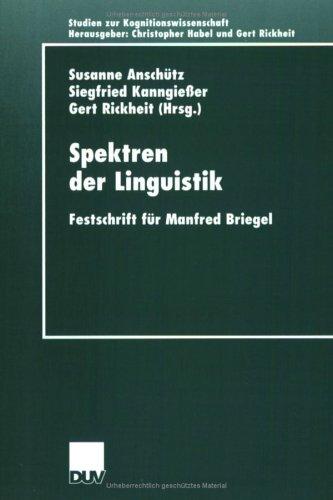 Cover for Spektren der Linguistik