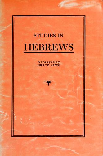 Cover for Studies in Hebrews