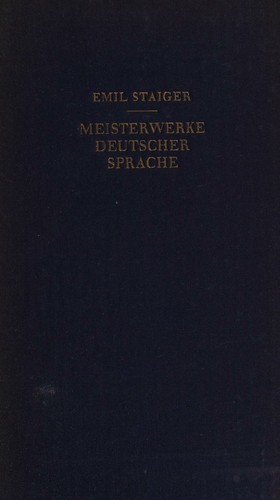 Cover for Meisterwerke deutscher Sprache aus dem neunzehnten Jahrhundert.