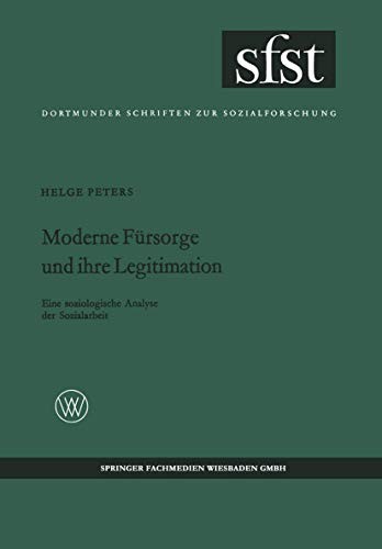 Cover for Moderne Fürsorge und ihre Legitimation