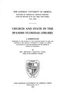 Cover for Church and State in the Spanish Florida (1783-1822)