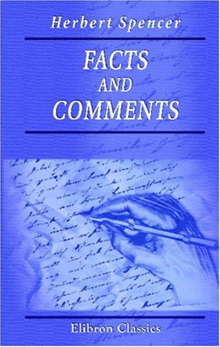 Cover for Facts and Comments