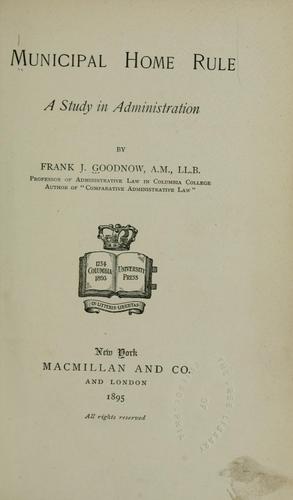 Cover for Municipal home rule