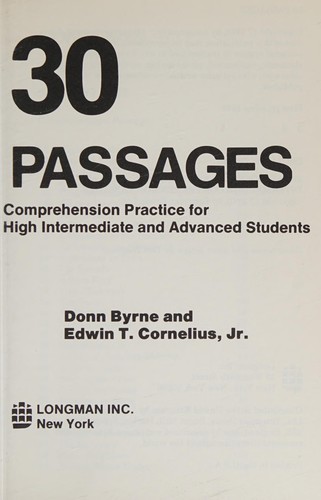 Cover for 30 passages