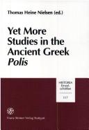 Cover for Yet more studies in the ancient Greek polis