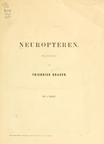 Cover for Neuropteren.
