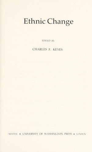 Cover for Ethnic change