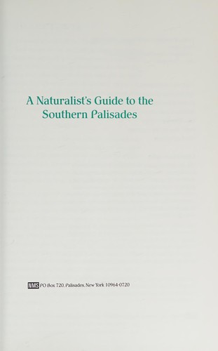 Cover for A Naturalist's Guide to the Southern Palisades