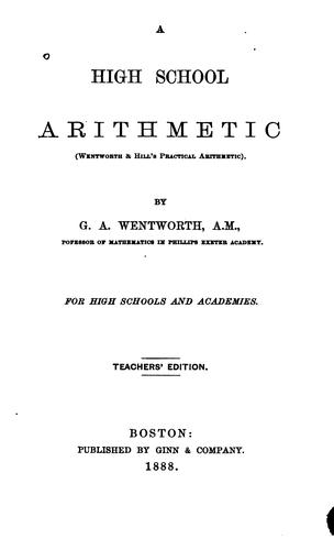 Cover for A high school arithmetic