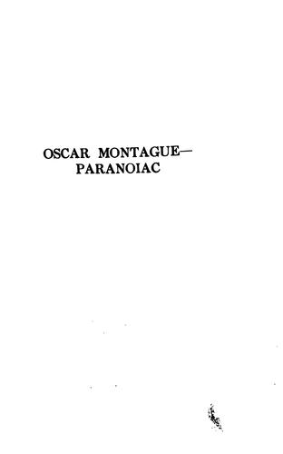 Cover for Oscar Montague paranoiac