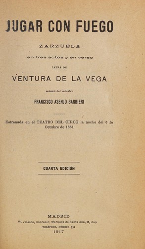 Cover for Jugar con fuego