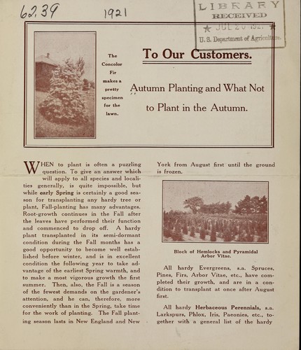 Cover for To our customers