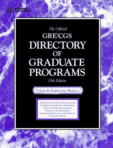 Cover for The Official Gre Cgs Directory of Graduate Programs