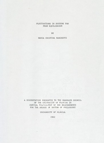 Cover for Fluctuations in systems far from equilibrium