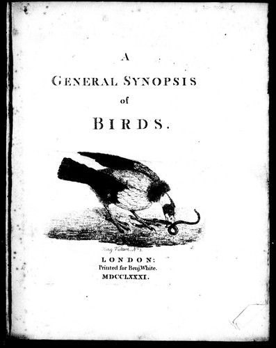 Cover for A general synopsis of birds