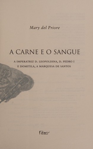 Cover for A carne e o sangue