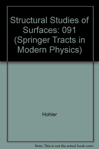 Cover for Structural studies of surfaces