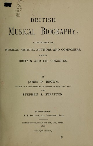 Cover for British musical biography