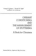 Cover for Operant conditioning and the management of stuttering