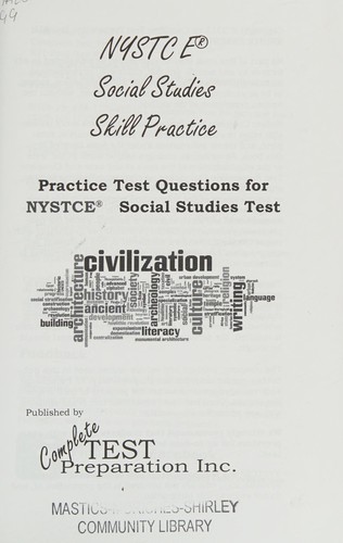 Cover for Nystce Social Studies Skill Practice