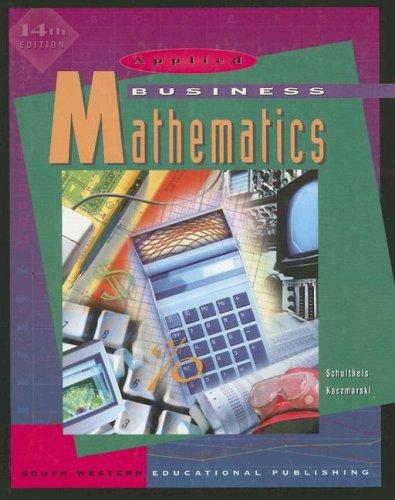 Cover for Applied Business Mathematics, 14th Edition, Student Edition