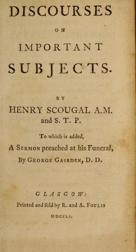 Cover for Discourses on important subjects