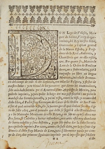 Cover for Primera parte del sermonario del tiempo de todo el año, duplicado, en lengua mexicana