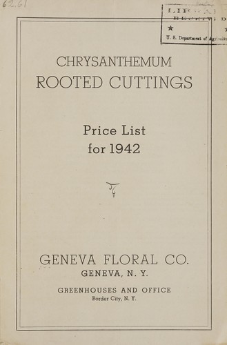 Cover for Chrysanthemum rooted cuttings