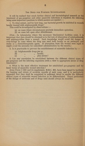 Cover for Notes on the diagnosis and treatment of gas gangrene