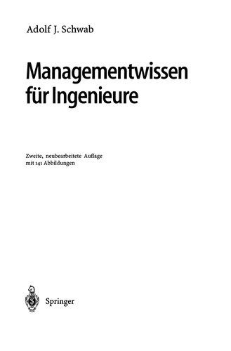 Cover for Managementwissen für Ingenieure