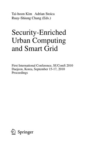 Cover for Security-enriched urban computing and smart grid