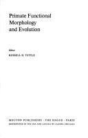 Cover for Primate Functional Morphology and Evolution (World Anthropology Series)