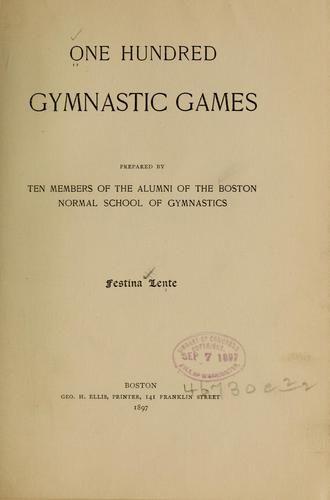 Cover for One hundred gymnastic games