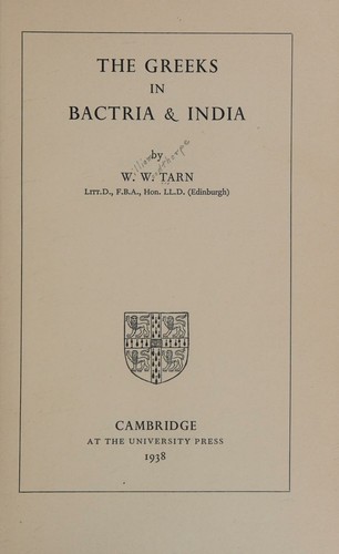 Cover for The Greeks in Bactria & India